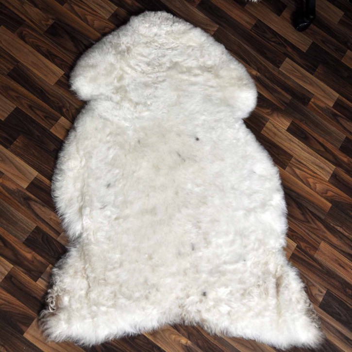 XXL ÖKO Lammfell Schaffell Fell beige braun 120x85 geschoren #9240