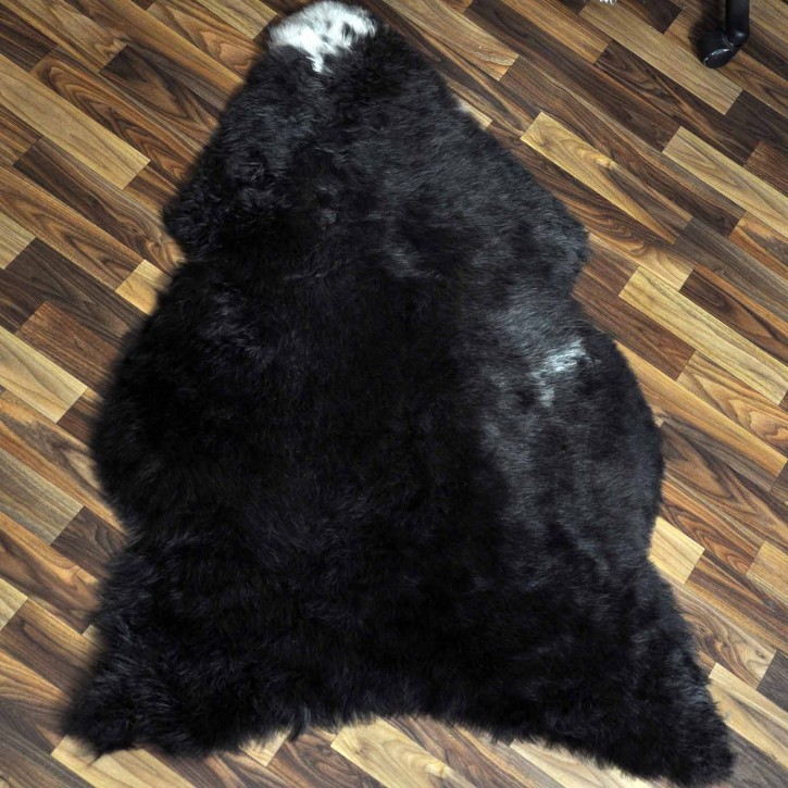 XXL ÖKO Lammfell Schaffell Fell braun beige 120x80 geschoren #9247