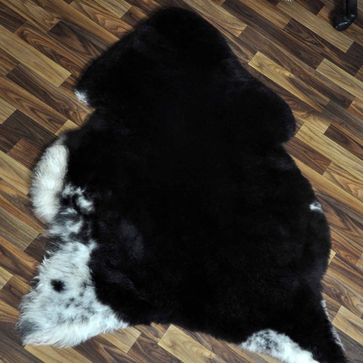 XXL ÖKO Lammfell Schaffell Fell braun beige 120x85 geschoren #9248