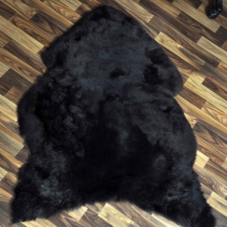 XL ÖKO Lammfell Schaffell Fell braun grau 115x85 geschoren #9250