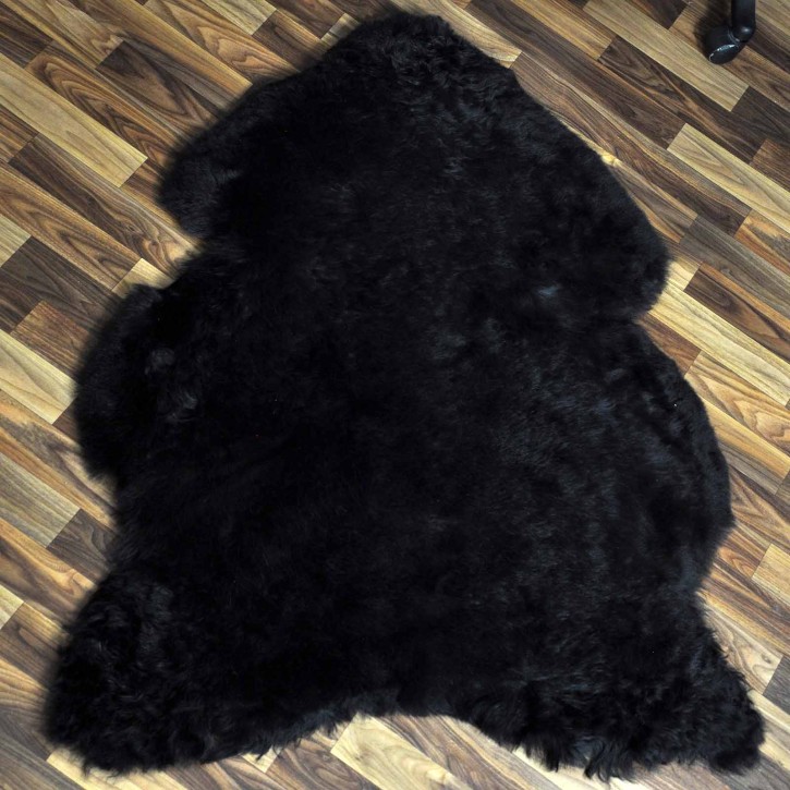 XL ÖKO Lammfell Schaffell Fell schwarzbraun 115x90 geschoren #9255
