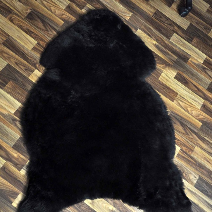 XXL ÖKO Lammfell Schaffell Fell schwarzbraun 120x80 geschoren #9256