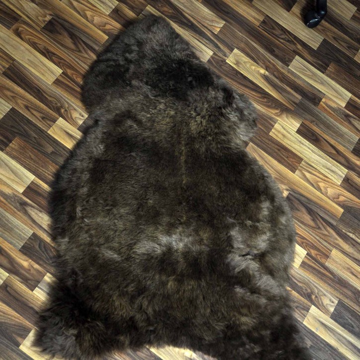 XL ÖKO Lammfell Schaffell Fell braun 115x80 geschoren #9259