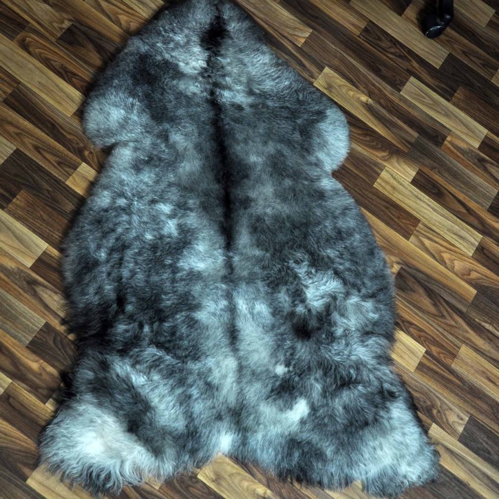 XXL ÖKO Lammfell Schaffell Fell grau 120x80 geschoren #9260