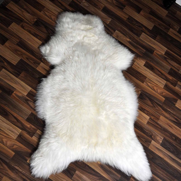 XXL ÖKO echtes Schaffell Lammfell weiß 120x80 Geschenk #9315