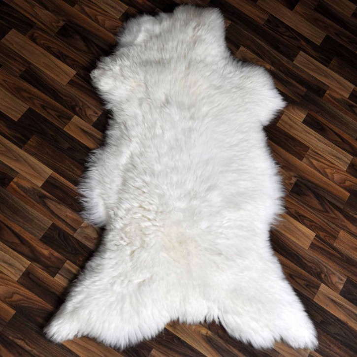 XXL ÖKO echtes Schaffell Lammfell weiß 120x80 Geschenk #9328