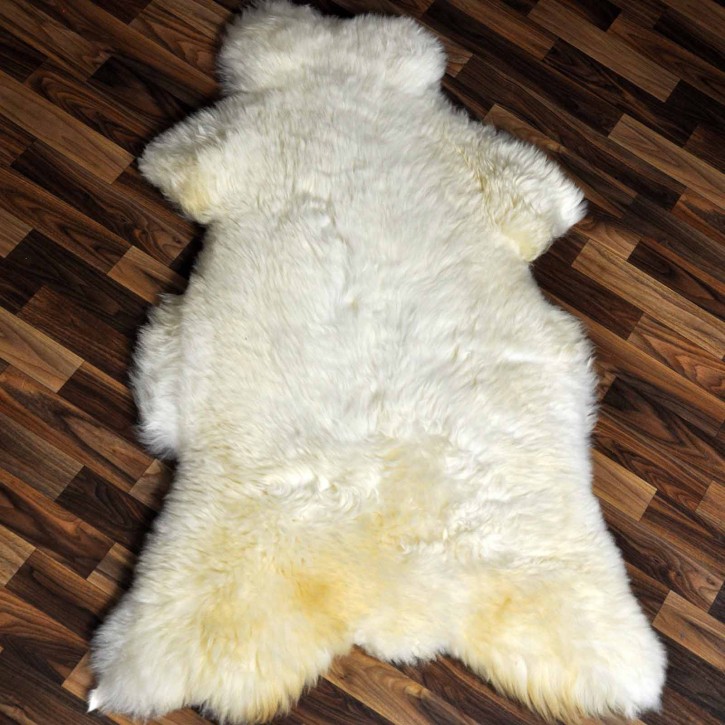 XXL ÖKO Schaffell Lammfell weiß 125x80 Sheepskin #9349