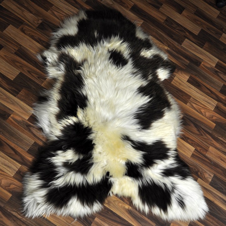 XXL ÖKO Schaffell Lammfell beige braun 125x85 Couch Auflage #9389