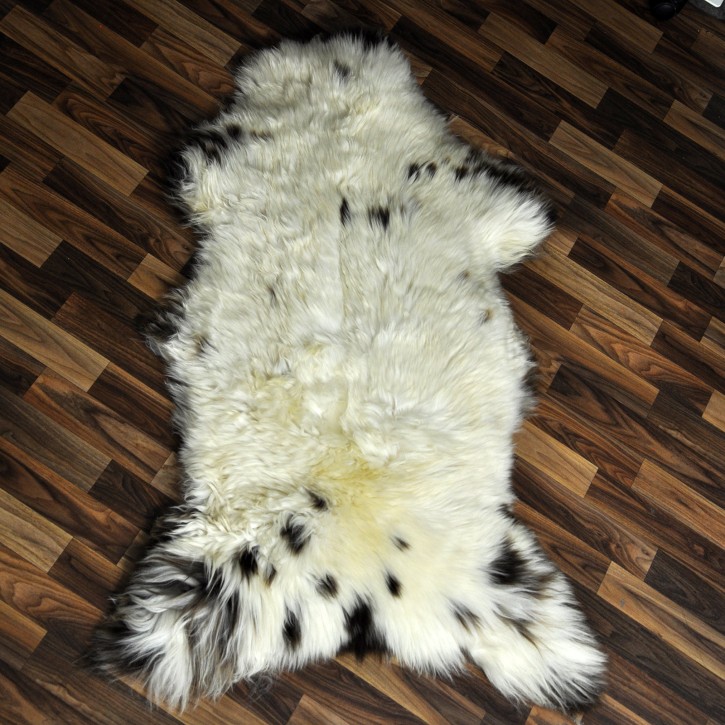 XXL ÖKO Schaffell Lammfell beige braun 125x80 Couch Auflage #9408