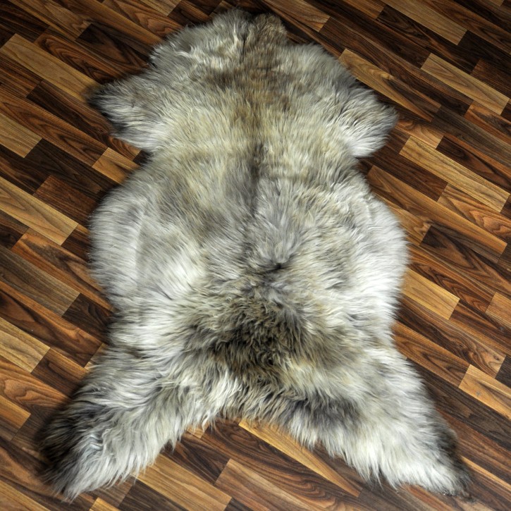 XXL ÖKO Schaffell Lammfell beige braun 120x80 Couch Auflage #9432