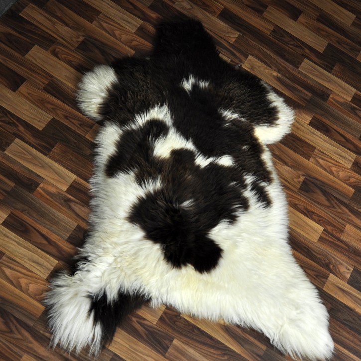 XXL ÖKO Schaffell Lammfell beige braun 125x90 Couch Auflage #9435