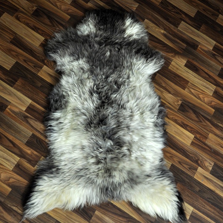 XL ÖKO Schaffell Lammfell braun beige 115x75 Couch Auflage #9464