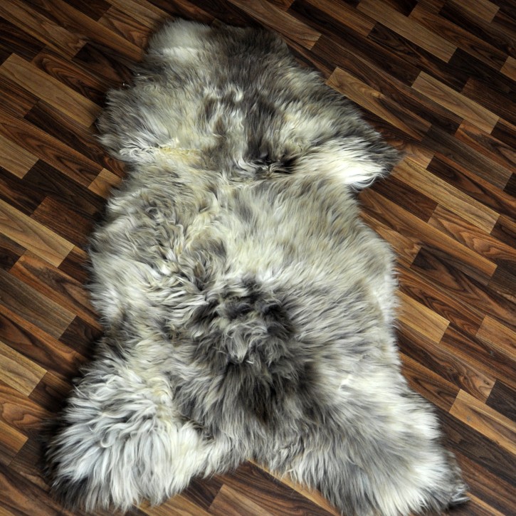 XXL ÖKO Schaffell Lammfell beige braun 125x80 Couch Auflage #9481