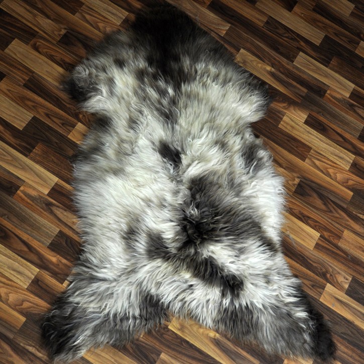 XXL ÖKO Schaffell Lammfell beige braun 125x80 Couch Auflage #9482