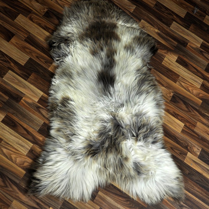 XXL ÖKO Schaffell Lammfell beige braun 125x80 Couch Auflage #9486