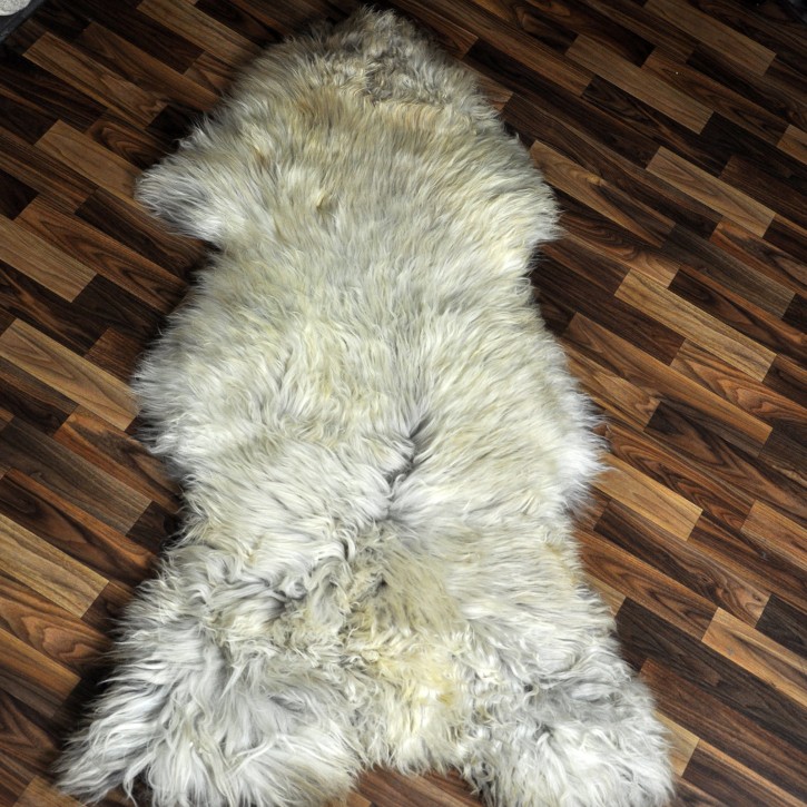 XXXL ÖKO Schaffell Lammfell beige braun 140x75 groß Kamin #9492