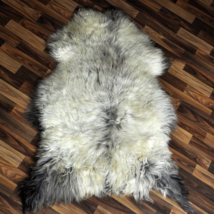 XXL ÖKO Schaffell Lammfell beige braun 120x80 Couch Auflage #9493