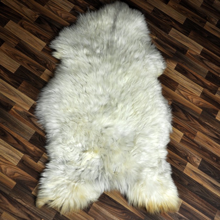 XXXL ÖKO Schaffell Lammfell beige braun 130x75 groß Kamin #9496