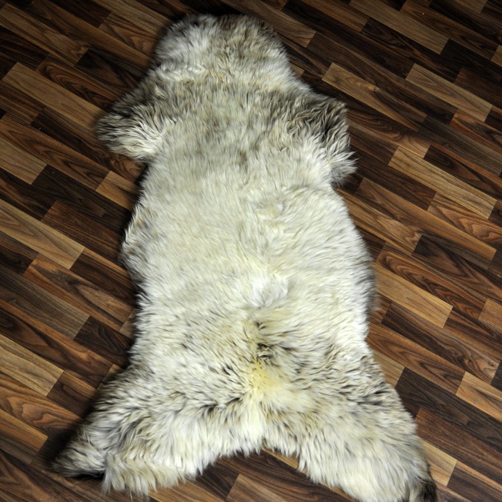 XXL ÖKO Schaffell Lammfell beige braun 125x75 Couch Auflage #9498