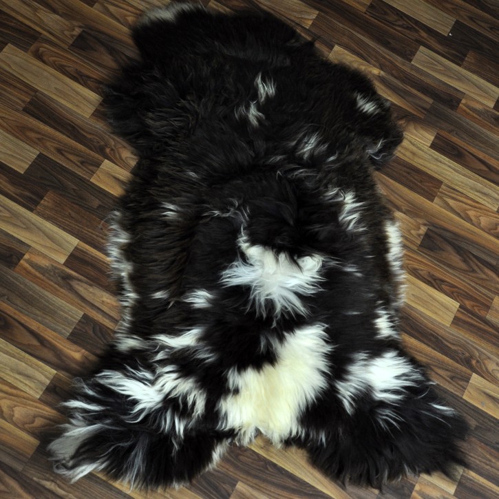 XXL ÖKO Schaffell Lammfell braun beige 120x80 Couch Auflage #9509