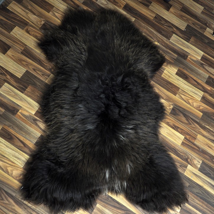 XXXL ÖKO Schaffell Lammfell braun beige 130x80 Couch Auflage #9517