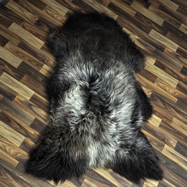 XXL ÖKO Schaffell Lammfell braun beige 120x80 Couch Auflage #9522