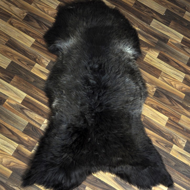 XXL ÖKO Schaffell Lammfell braun grau 125x80 Couch Auflage #9525