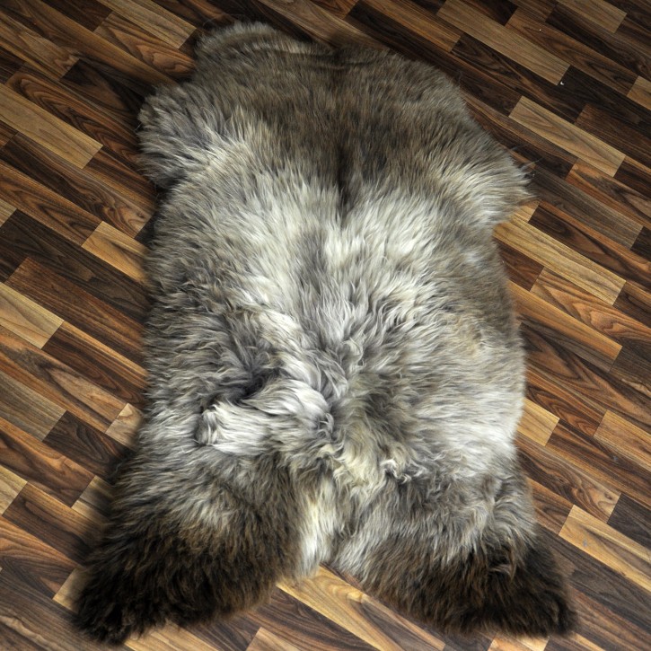 XXL ÖKO Schaffell Lammfell beige braun 125x75 Couch Auflage #9532