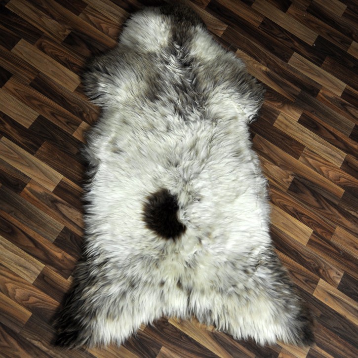 XXL ÖKO Schaffell Lammfell beige braun 125x80 Couch Auflage #9535