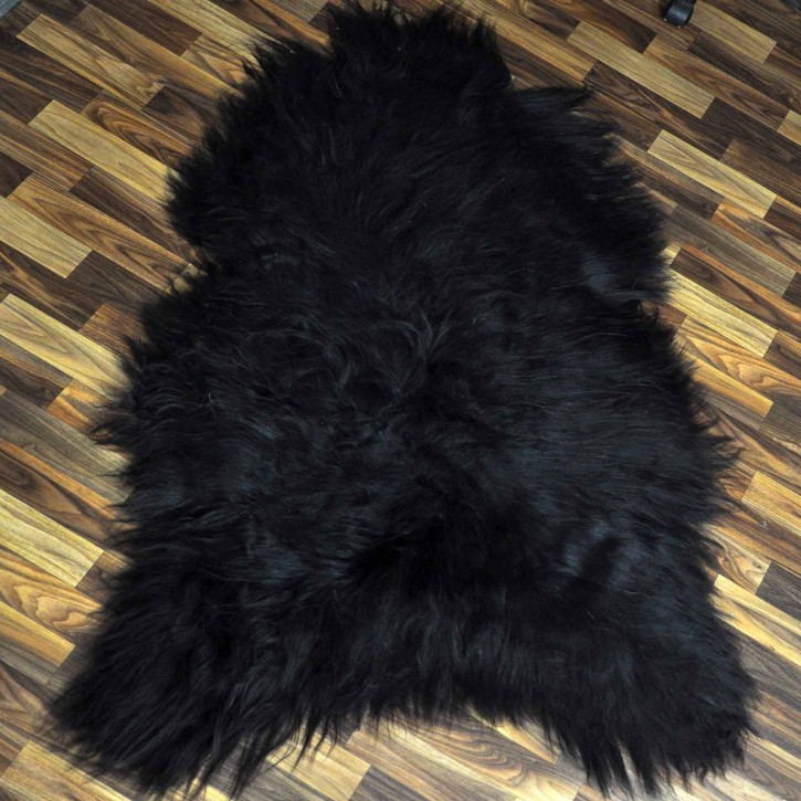 XXXL ÖKO Island Schaffell schwarzbraun 135x90 riesig #9682