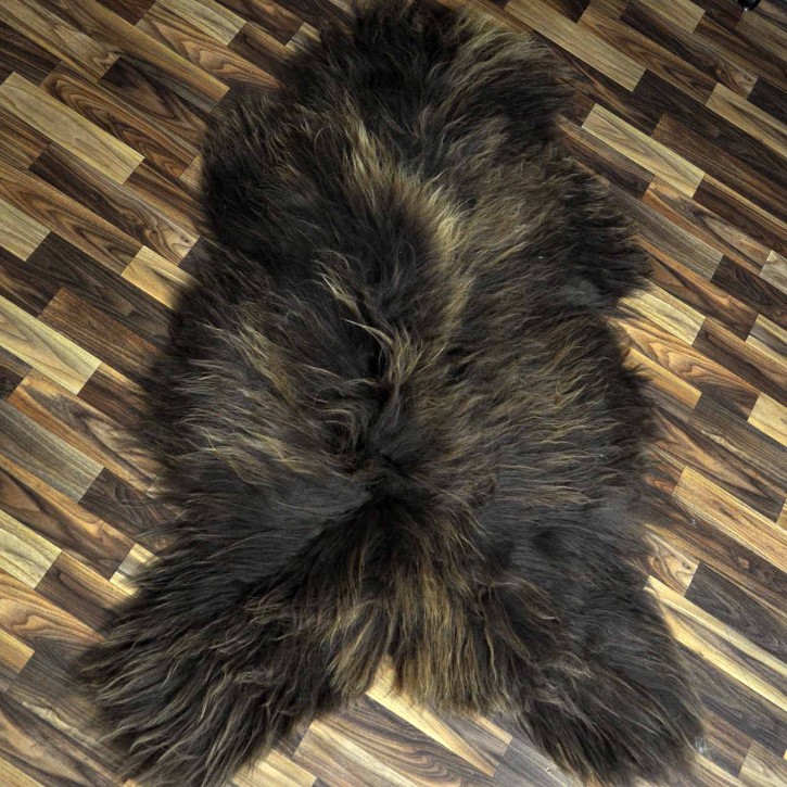 XXXL ÖKO Island Schaffell Lammfell rost braun 135x80 Krampus #9706