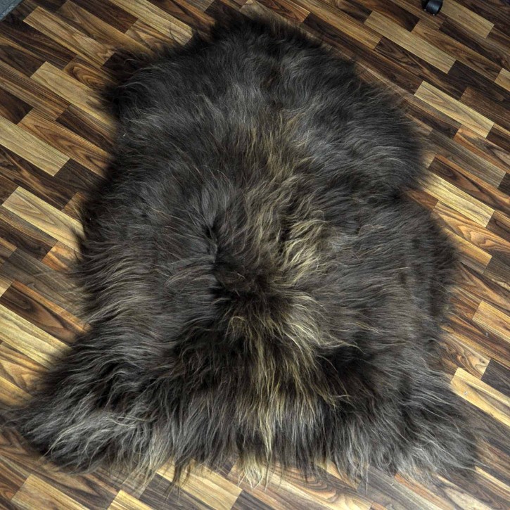 XXXL ÖKO Island Schaffell Lammfell rost braun 130x95 Krampus #9708