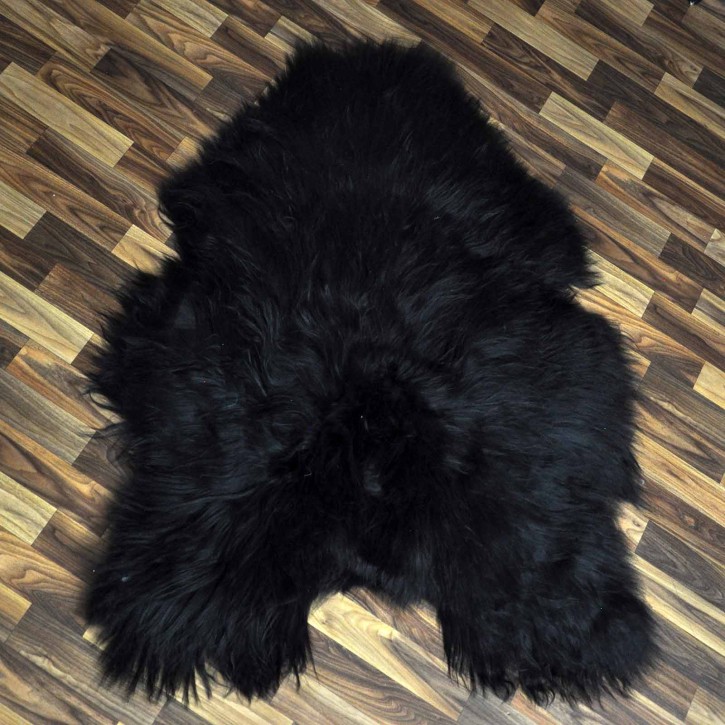 XXL ÖKO Island Schaffell schwarzbraun 120x85 Lammfell #9709
