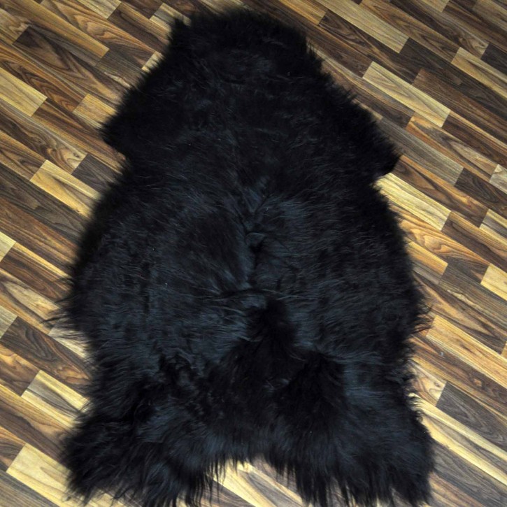 XXL ÖKO Island Schaffell schwarzbraun 120x80 Lammfell #9734
