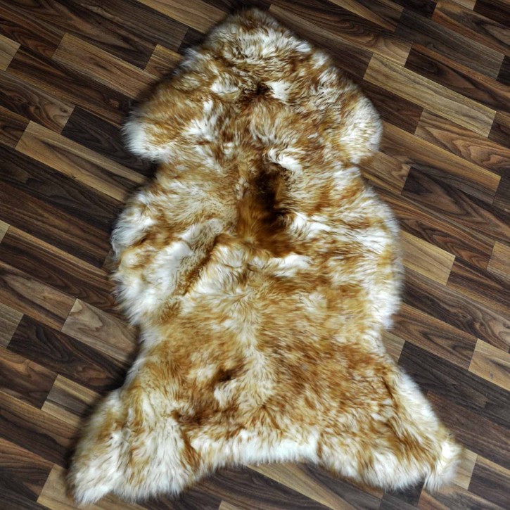 Schaffell Lammfell weiß braun geflammt 100x70 Katzenbett #9884 Schaffell Lammfell weiß braun geflammt 100x70 Katzenbett #9884