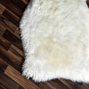 Echtes Schaffell Lammfell weiß 110x70 Teppich Pelz #2059