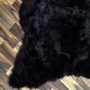 Echtes Lammfell Schaffell Fell schwarzbraun grau 115x80 geschoren #2198