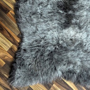 Echtes Lammfell Schaffell Fell braun grau 135x90 geschoren #2205