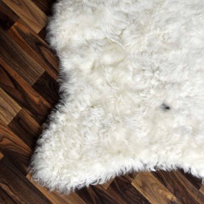 Echtes Schaffell Lammfell beige schwarzbraun geschoren 115x80 #2225