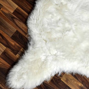 Echtes Schaffell Lammfell beige schwarzbraun geschoren 115x80 #2226