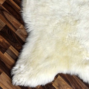 Echtes Schaffell Lammfell weiss 105x70 Teppich Pelz #2257