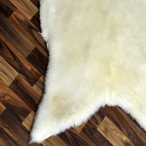 Echtes Schaffell Lammfell weiss 115x75 Teppich Eisbär #2302
