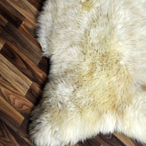 Echtes Schaffell Lammfell beige braun 125x75 Auflage #2306