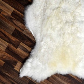 Echtes Schaffell Lammfell weiss 120x70 Stuhl Auflage #2493