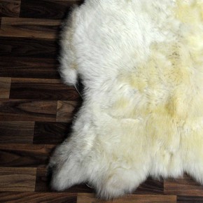 ÖKO echtes Schaffell Lammfell beige braun 110x70 Fellteppich #6126