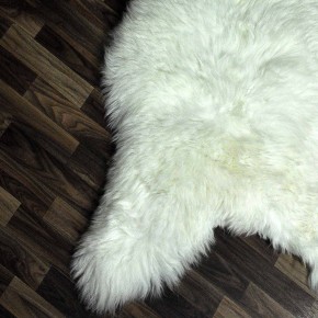 ÖKO echtes Schaffell Lammfell weiß 130x80 Teppich Fell #6889