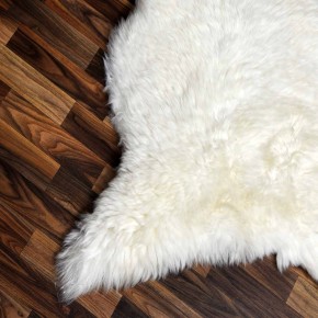 ÖKO echtes Schaffell Lammfell weiß braun 120x80 Stuhl Auflage #6898