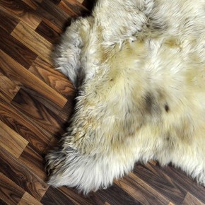 XXL ÖKO Schaffell Lammfell beige braun 120x80 Teppich Kamin #6913
