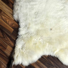 ÖKO echtes Schaffell Lammfell beige braun 110x80 Fellteppich #6932