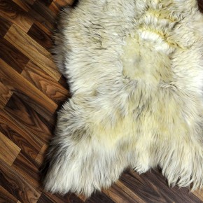 XXL ÖKO Schaffell Lammfell beige braun 120x80 echtes Fell #6957